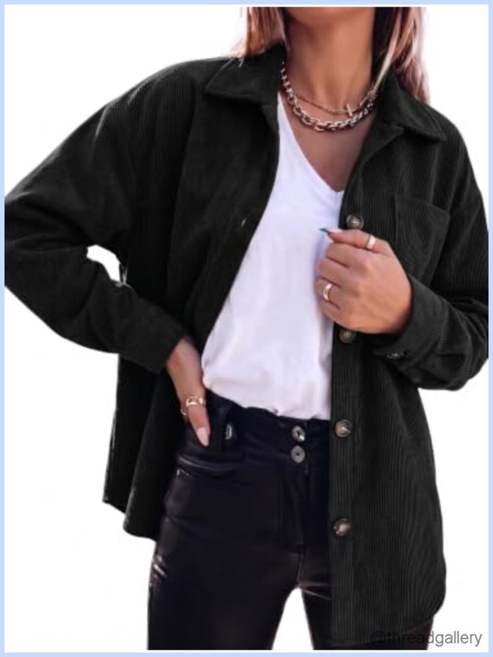 Women's Brushed Plaid Shacket Long Sleeve Button Down Jacket